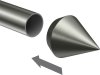 Endstücke Sirius (Doppelkegel) Edelstahl für Gardinenstangen 20 mm Ø (2 Stück) 