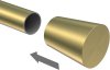 Endstücke Sitra (Konus) Messing-Optik für Gardinenstangen 20 mm Ø (2 Stück) 