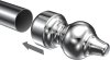Endstücke Rondo (Rillenform) Chrom für Gardinenstangen 28 mm Ø (2 Stück) 