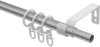 Ausziehbare Gardinenstange Metall / Kunststoff 16/13 mm Ø HERA - Helix Silbergrau 70-120 cm