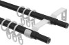 Ausziehbare Gardinenstange Metall / Kunststoff 16/13 mm 2-läufig Ø HERA - Cone Schwarz 70-120 cm