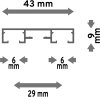 Gardinenschiene Aluminium 2-läufig PRIMAX Silbergrau 100 cm