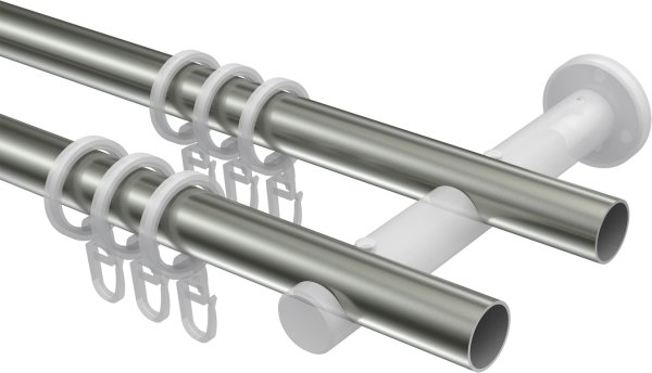 Gardinenstange Edelstahl 20 mm Ø 2-läufig TREND - Nevia