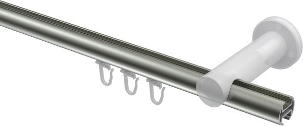 Innenlauf Gardinenstange Edelstahl-Optik 20 mm Ø PLATON - Santo
