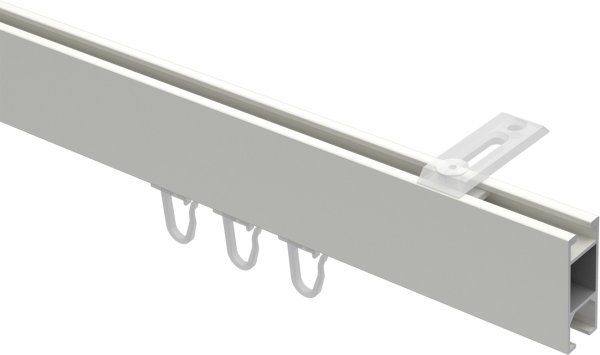 Innenlauf Gardinenstange Deckenmontage Aluminium / Metall eckig 14x35 mm SMARTLINE (Universal) - Paxo Weiß