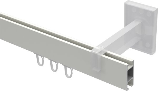 Innenlauf Gardinenstange Aluminium / Metall eckig 14x35 mm SMARTLINE - Paxo Weiß