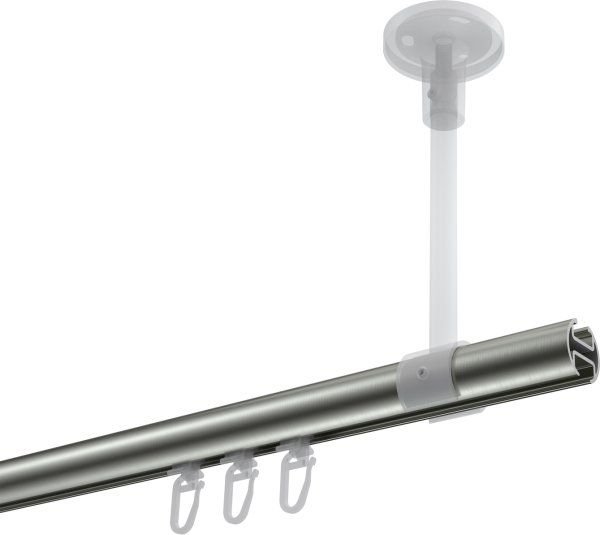 Innenlauf Gardinenstange Edelstahl-Optik 20 mm Ø SONETTE - Santo