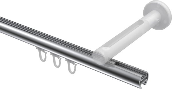 Innenlauf Gardinenstange Aluminium / Metall 20 mm Ø SITENO - Santo Chrom