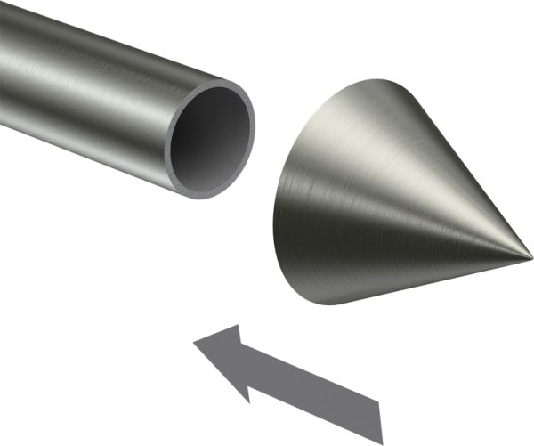 Endstücke Scarano (Kegel) Edelstahl für Gardinenstangen 16 mm Ø (2 Stück)