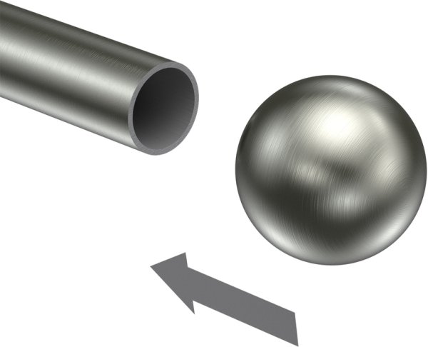 Endstücke Puros (Kugel) Edelstahl für Gardinenstangen 16 mm Ø (2 Stück)