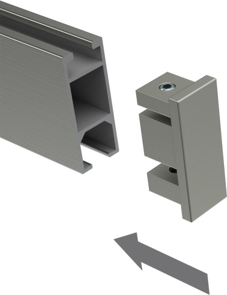 Endstücke Paxo (Kappe) Edelstahl-Optik für Innenlaufstangen 14x35 mm (2 Stück)