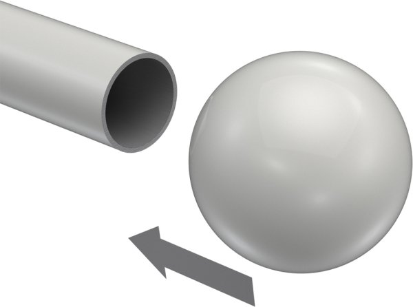 Endstücke Luino (Kugel) Weiß für Gardinenstangen 20 mm Ø (2 Stück)