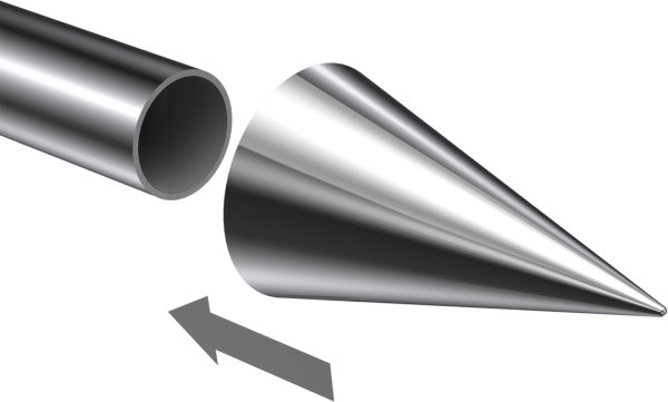 Endstücke Savio (Kegel) Chrom für Gardinenstangen 20 mm Ø (2 Stück)