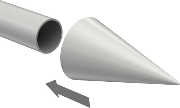 Endstücke Savio (Kegel) Weiß für Gardinenstangen 20 mm Ø (2 Stück)