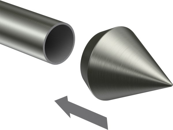 Endstücke Sirius (Doppelkegel) Edelstahl für Gardinenstangen 20 mm Ø (2 Stück)