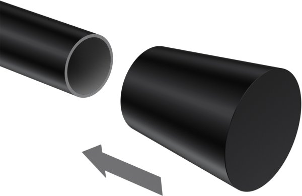Endstücke Sitra (Konus) Schwarz für Gardinenstangen 20 mm Ø (2 Stück)