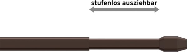 Vitragestangen Metall / Kunststoff Geno Braun (2 Stück) ausziehbar