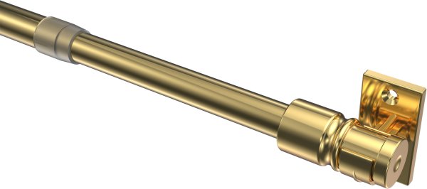 Caféhausstange Metall / Kunststoff 12/10 mm Ø Sora Messing-farbig ausziehbar