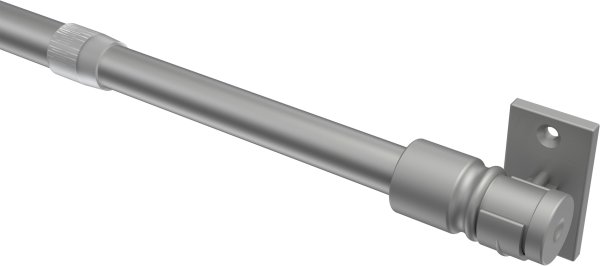 Caféhausstange Metall / Kunststoff 12/10 mm Ø Sora Silbergrau ausziehbar