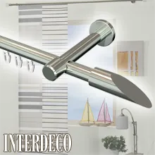 Einläufige Innenlaufstangen für Raffrollos