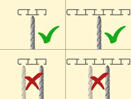 Vorhangschiene durchbohren