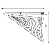 Plissee F Slope 4 mit Schnurzug für dreieckige Fenster