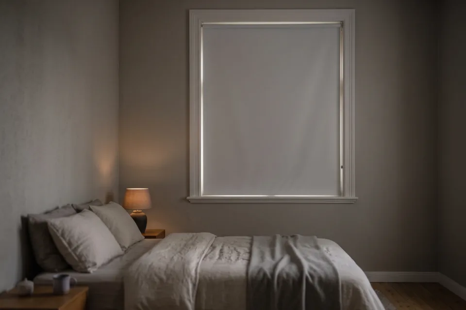 Verdunkelungsrollo mit schmalem Lichtsaum