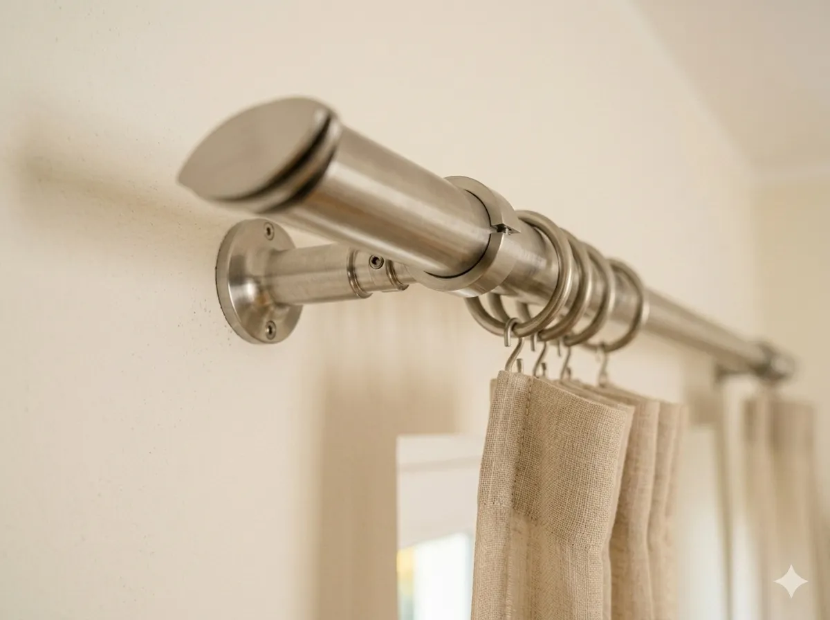 Gardinenstangen in Edelstahl, Messing und Holz — verschiedene Modelle im Überblick