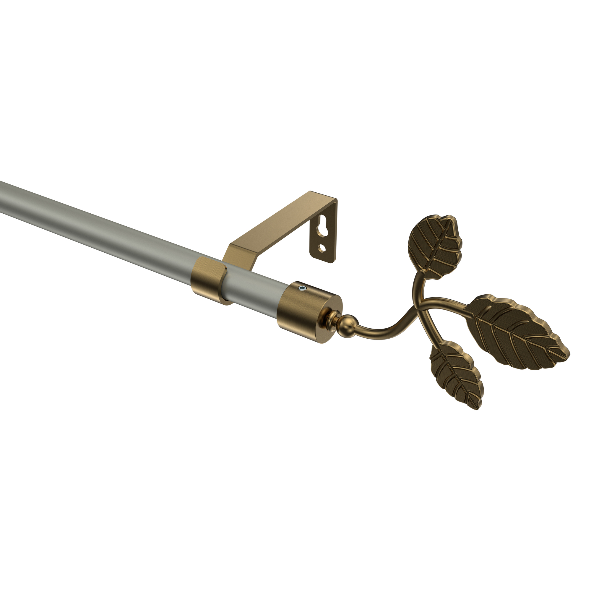 Gardinenstange Chrom matt / Messing Antik, Metall 16 mm Ø Olymp Alessia