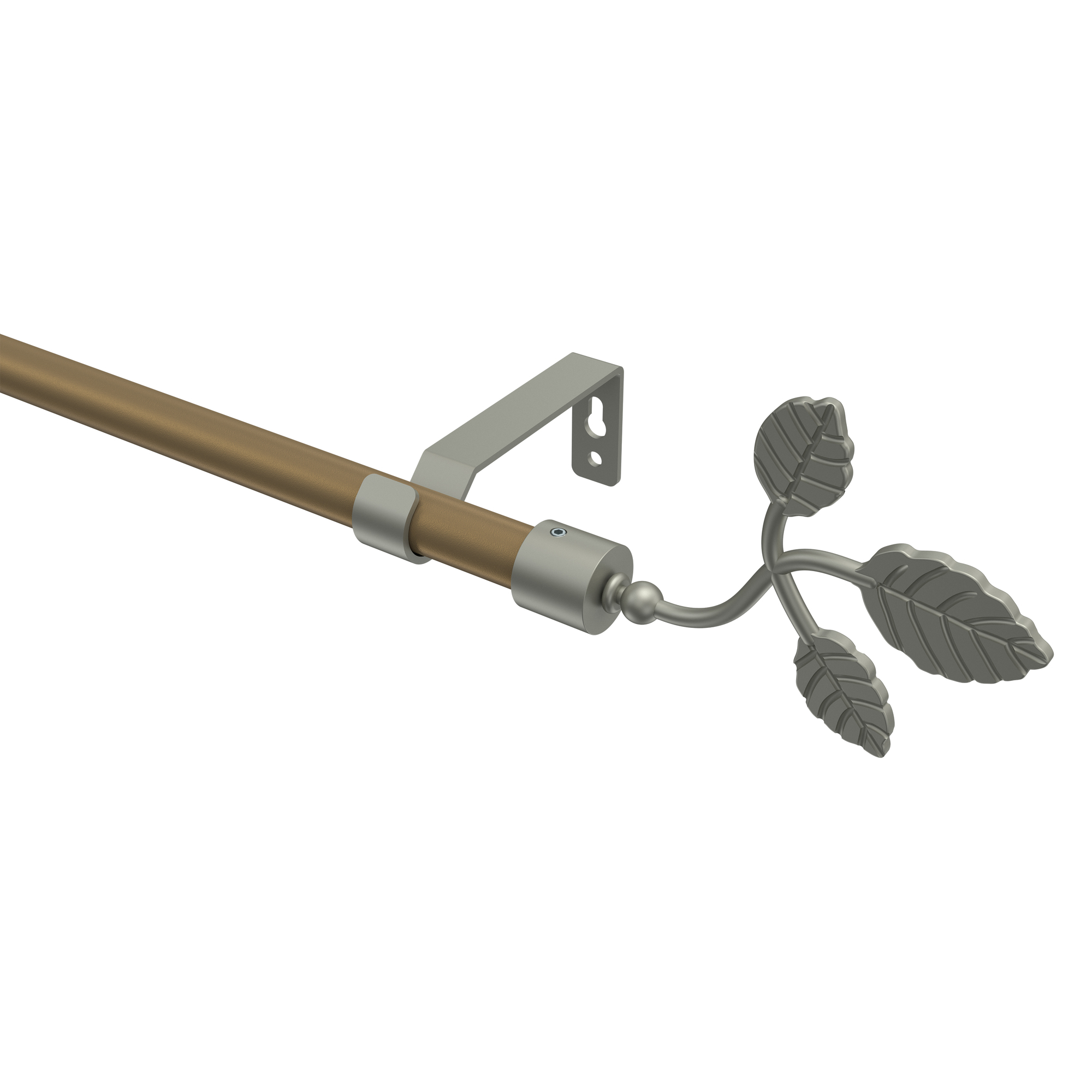 Gardinenstange Gold matt / Chrom matt, Metall 16 mm Ø Olymp Alessia