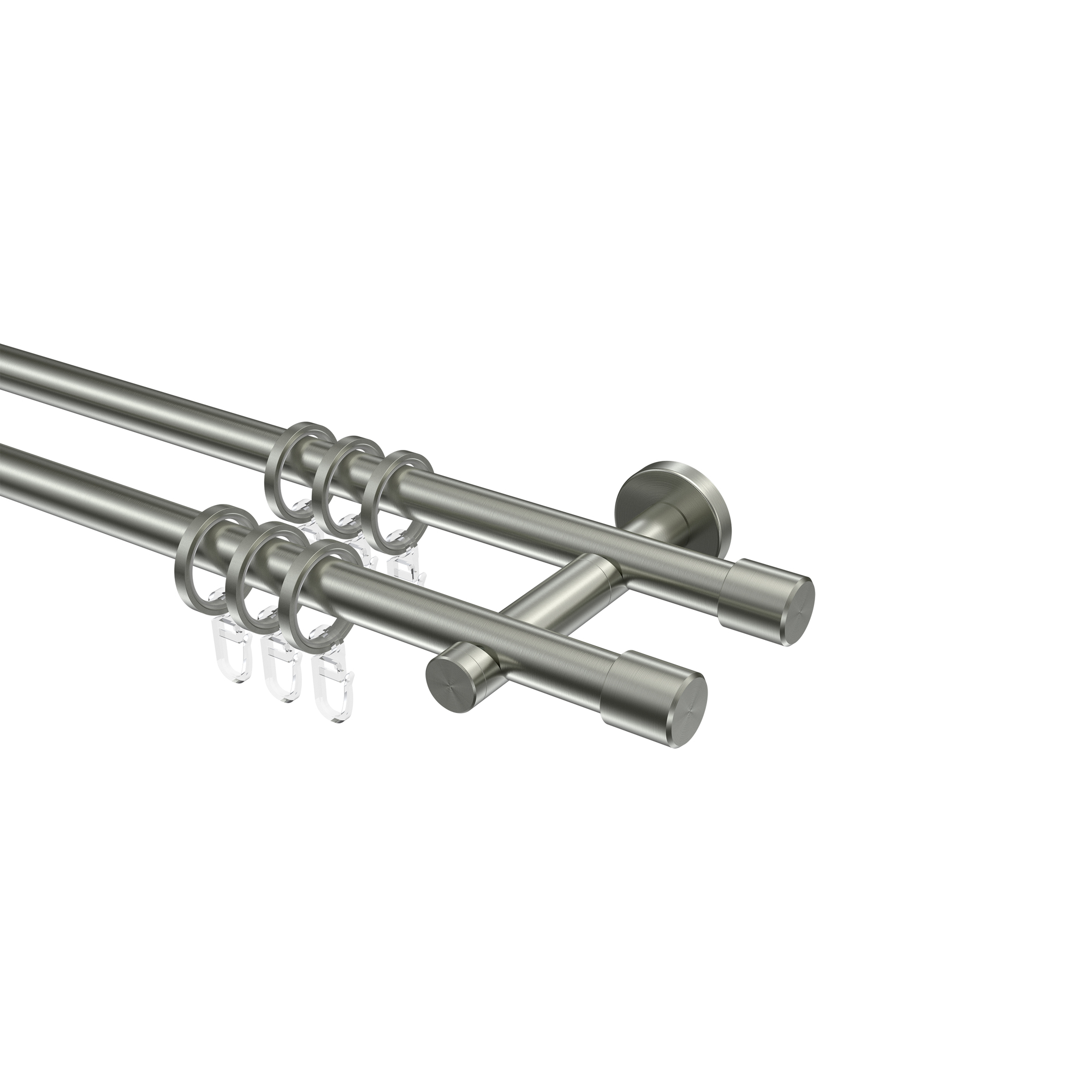 Edelstahl-Gardinenstange V2A doppelläufig 16 mm Ø Enorma Casa
