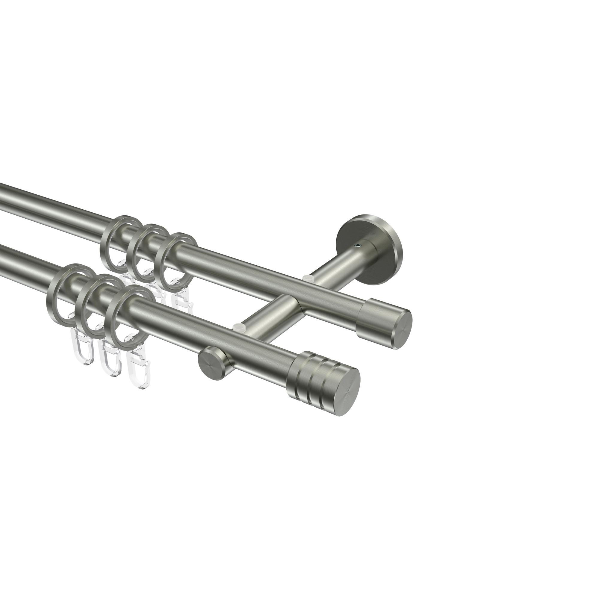 Gardinenstangen Edelstahl V2A zweiläufig 16 mm Ø Medium Selma