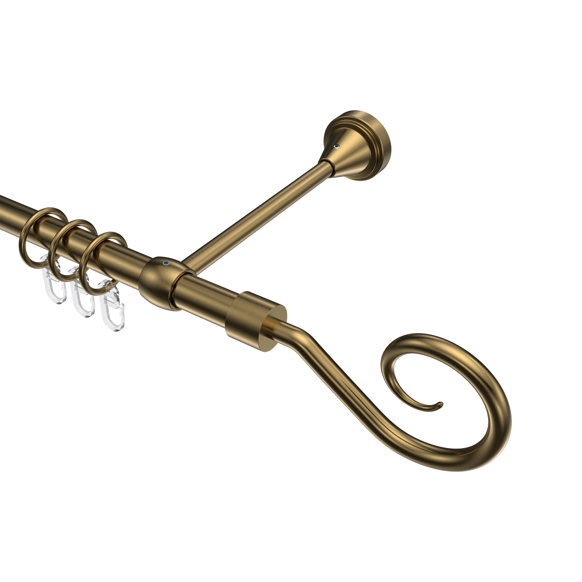 Gardinenstangen Metall 16 mm Ø Primus Allegra Messing Antik