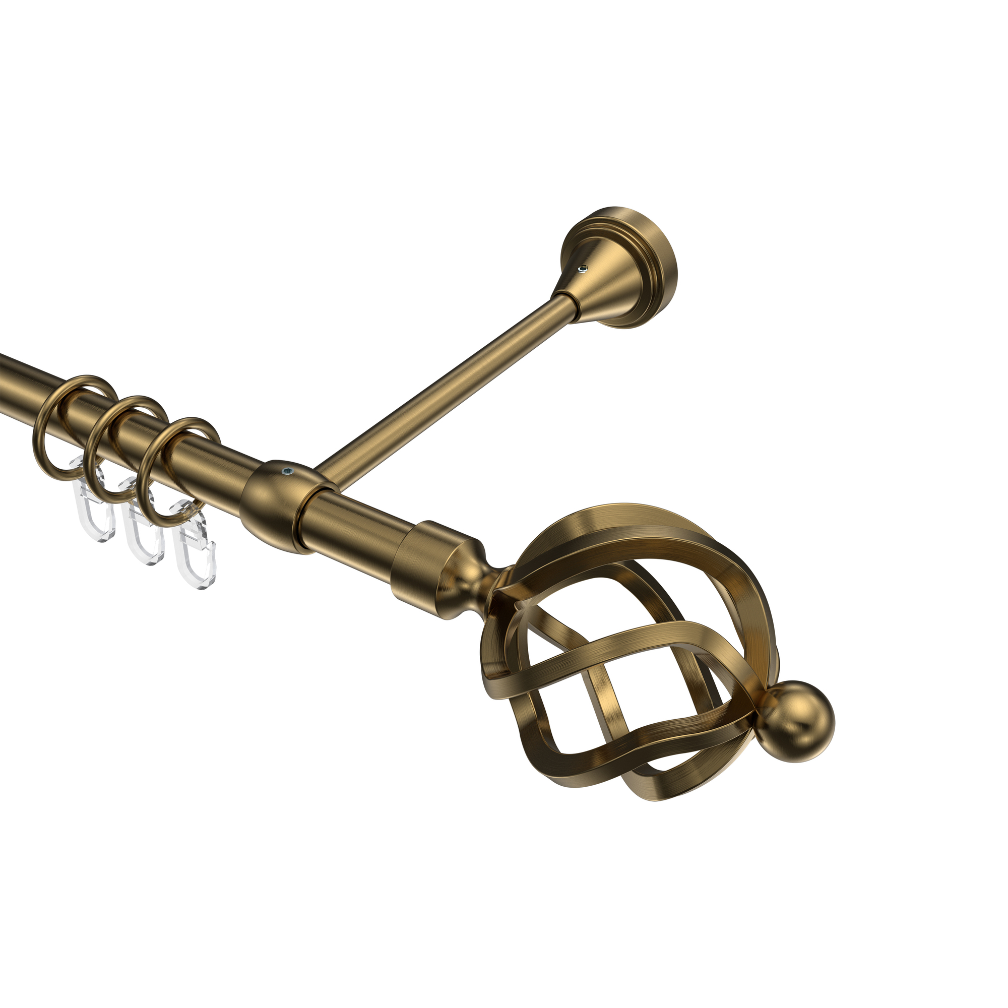 Gardinenstangen Metall 16 mm Ø Primus Paolo Messing Antik