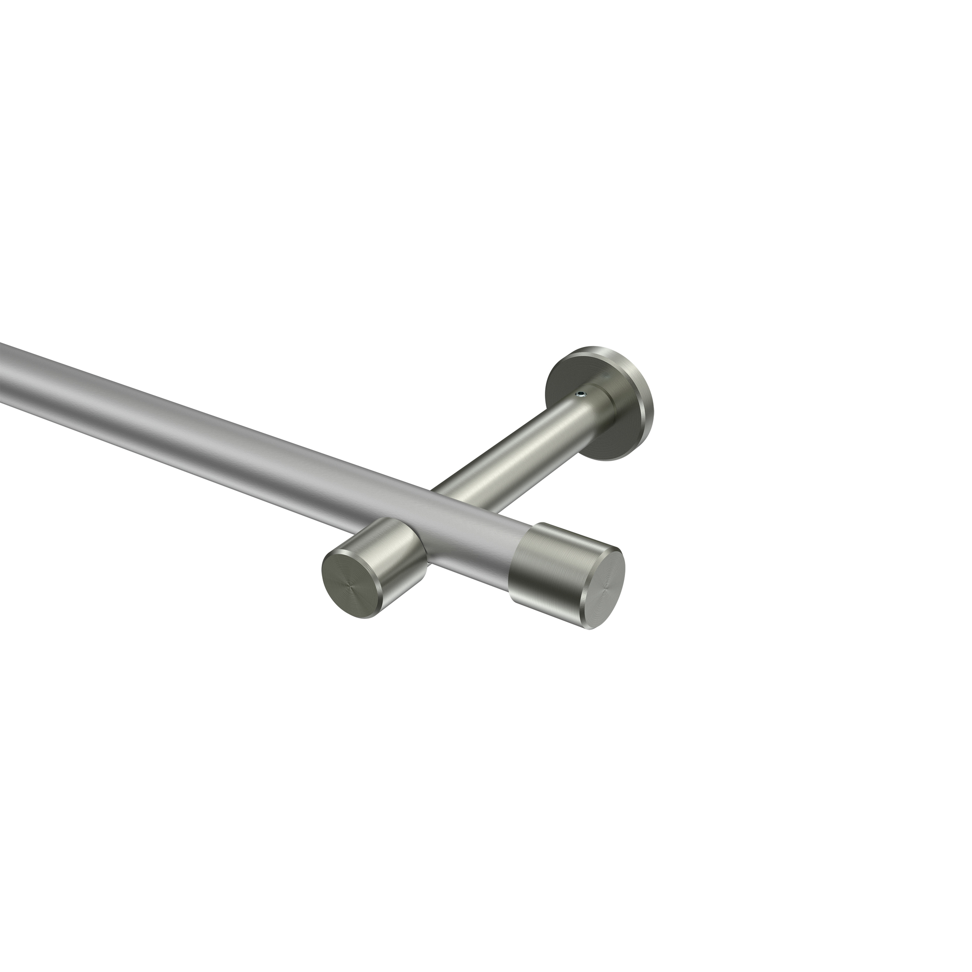 Gardinenstange Silbergrau / Edelstahl-Optik, Metall 20 mm Ø Prestige Santo