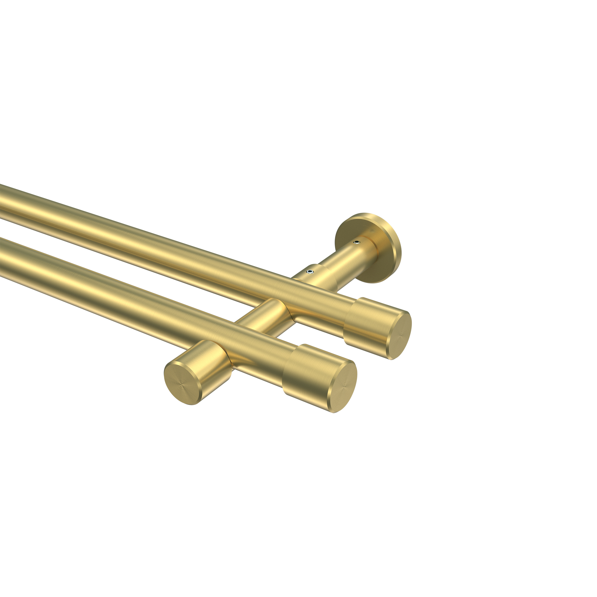 Gardinenstange Messing-Optik 20 mm Ø Prestige Santo, doppelläufig