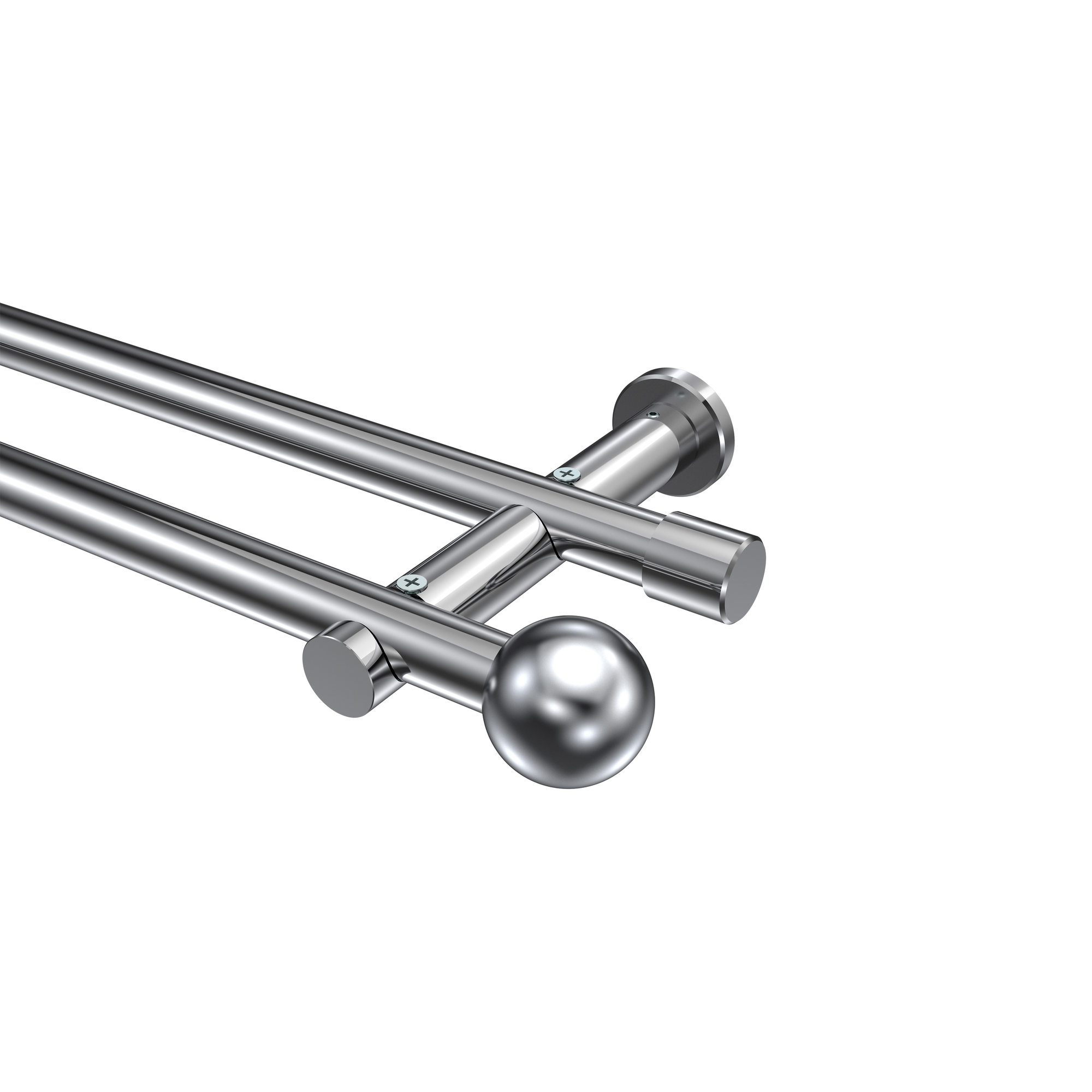 Stilgarnitur Chrom, Metall 20 mm Ø Platon Luino, zweiläufig