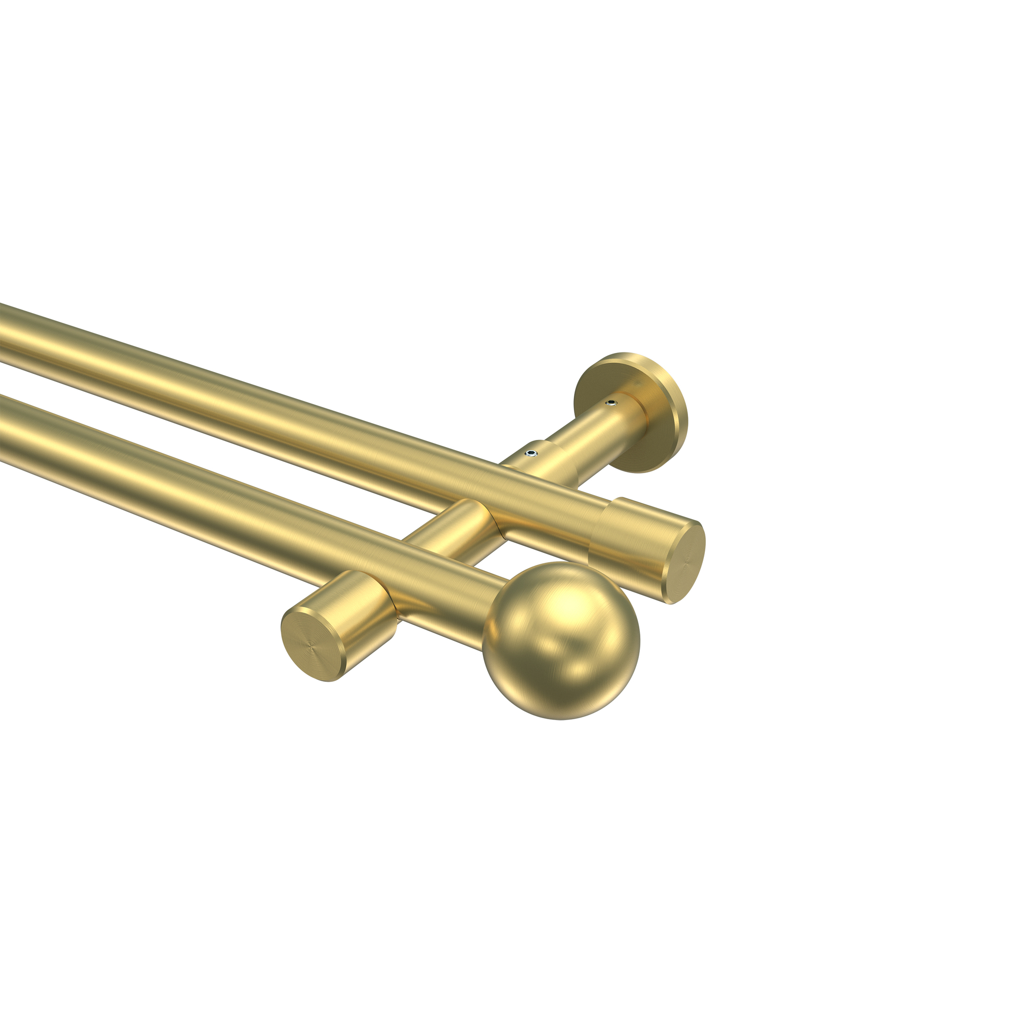 Gardinenstangen Messing-Optik 20 mm Ø Prestige Luino, 2-läufig