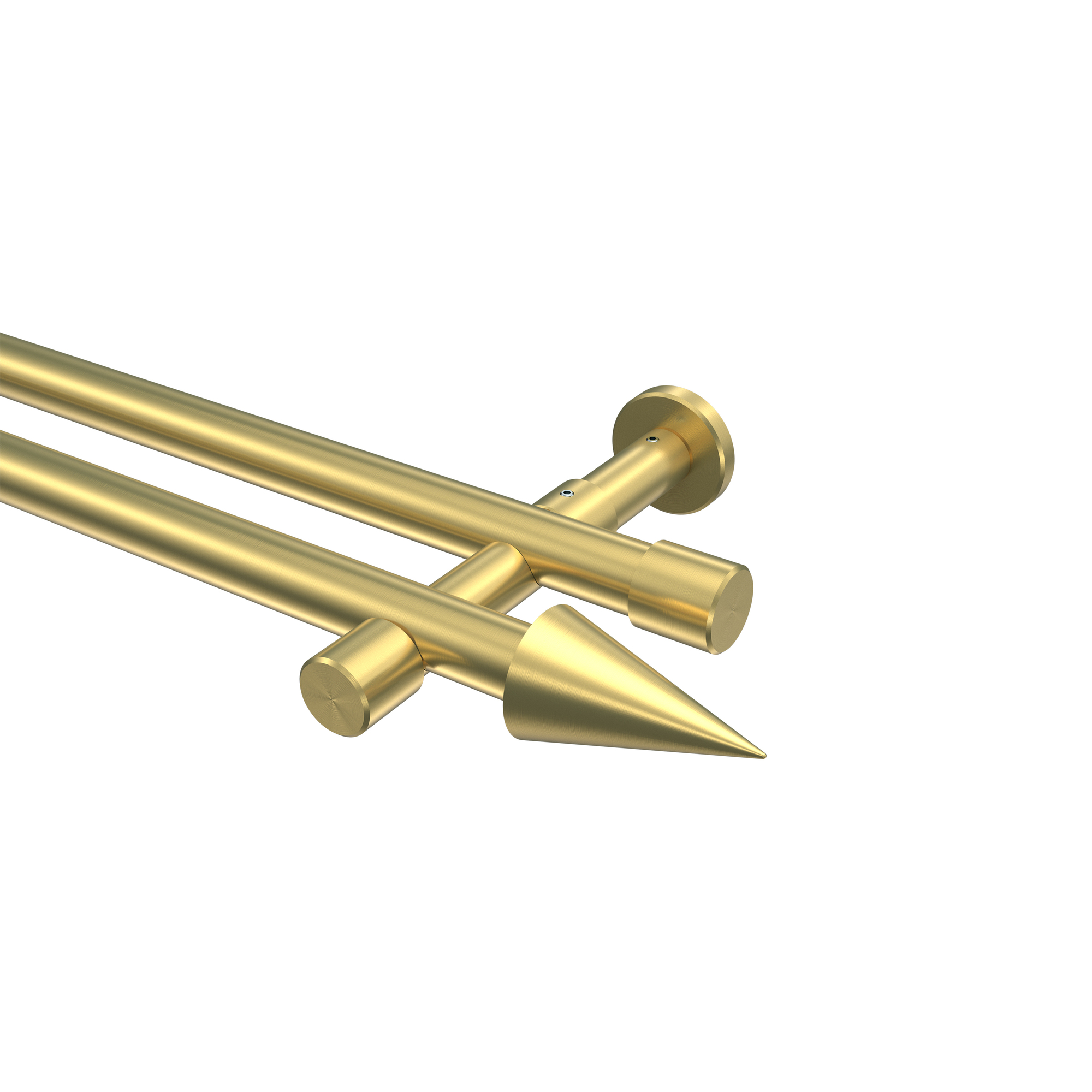 Gardinenstangen Messing-Optik 20 mm Ø Prestige Savio, zweiläufig