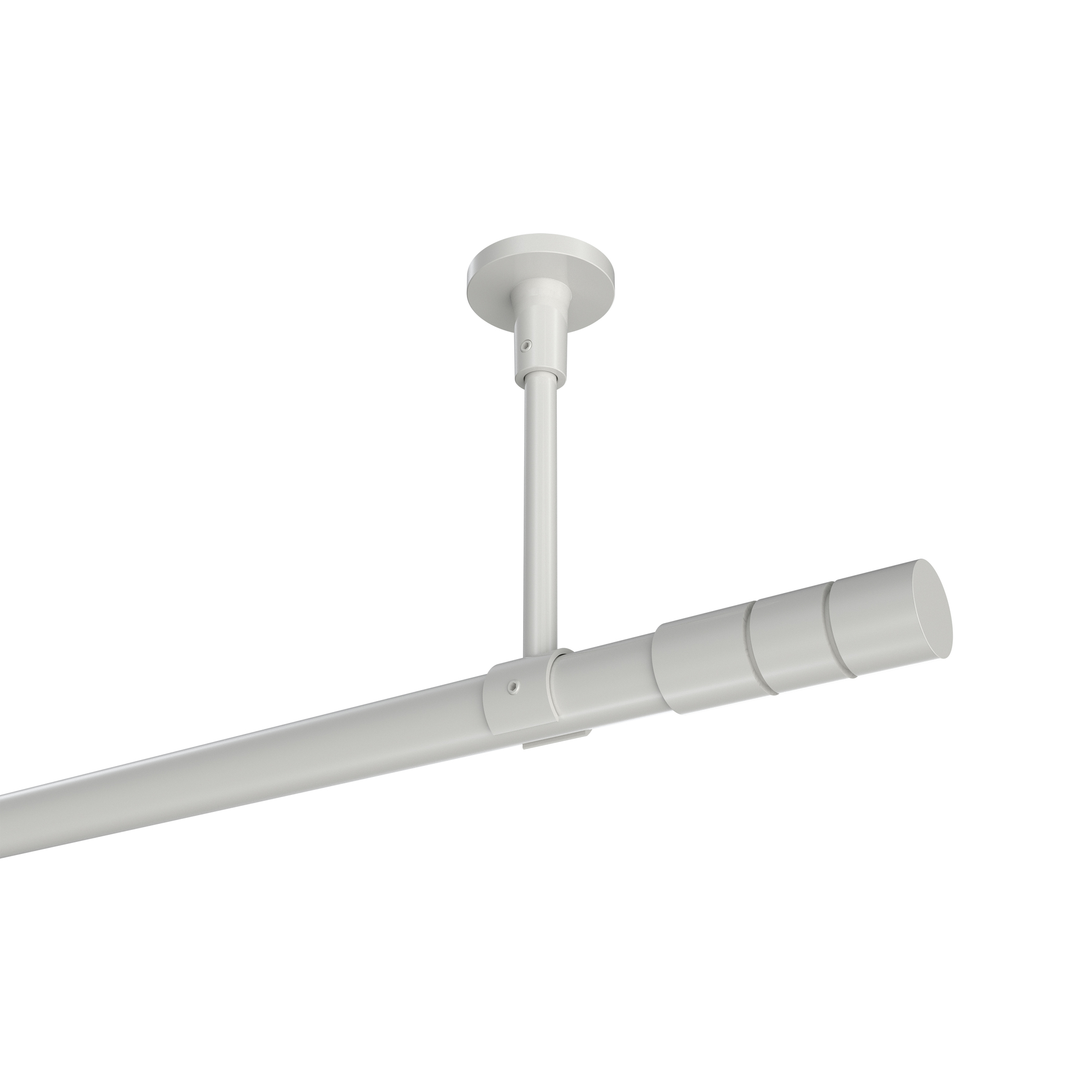 Gardinenstange (Deckenanbringung) Weiß, Metall 20 mm Ø Sonette Elanto