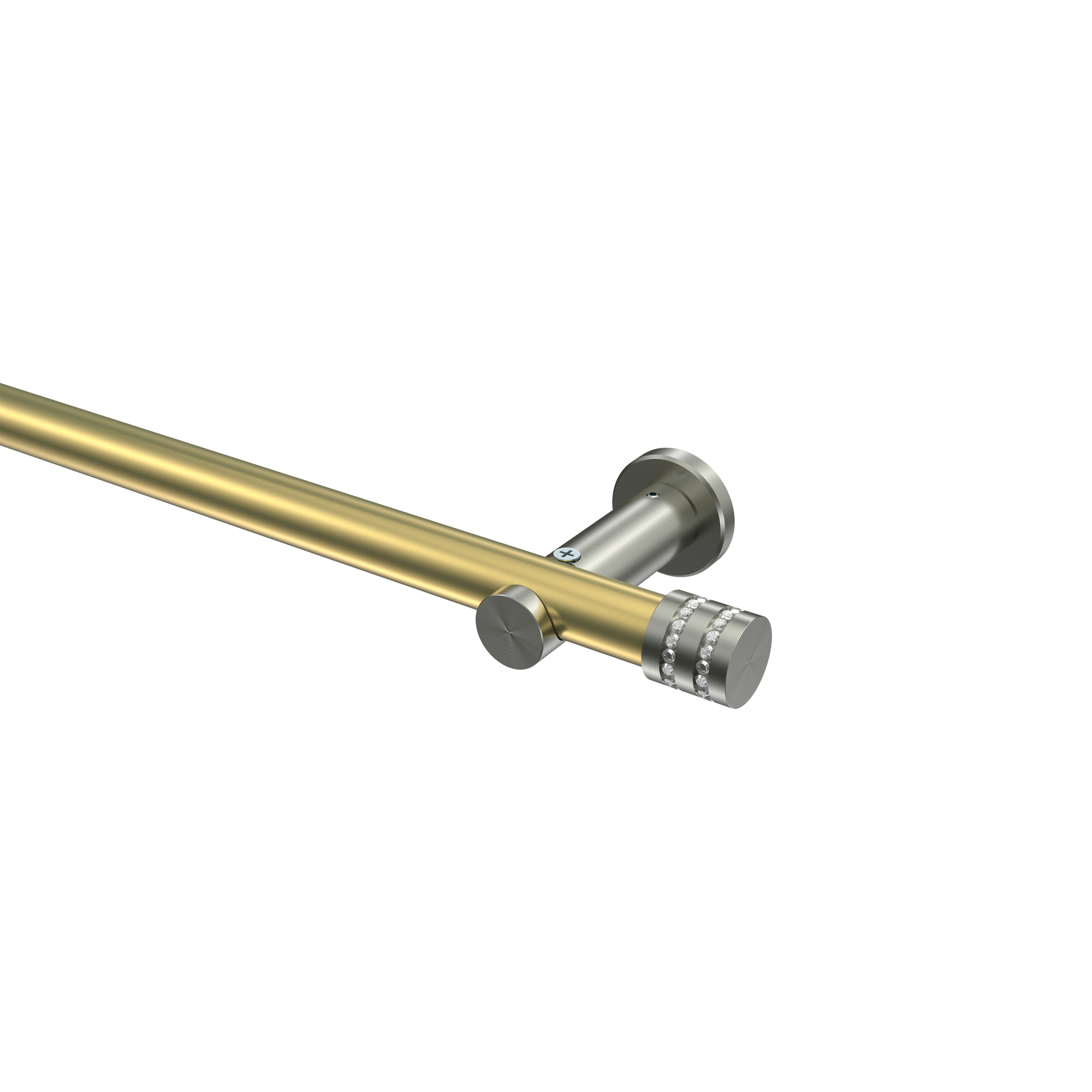 Gardinenstangen Messing-Optik / Edelstahl-Optik 20 mm Ø Platon Estana