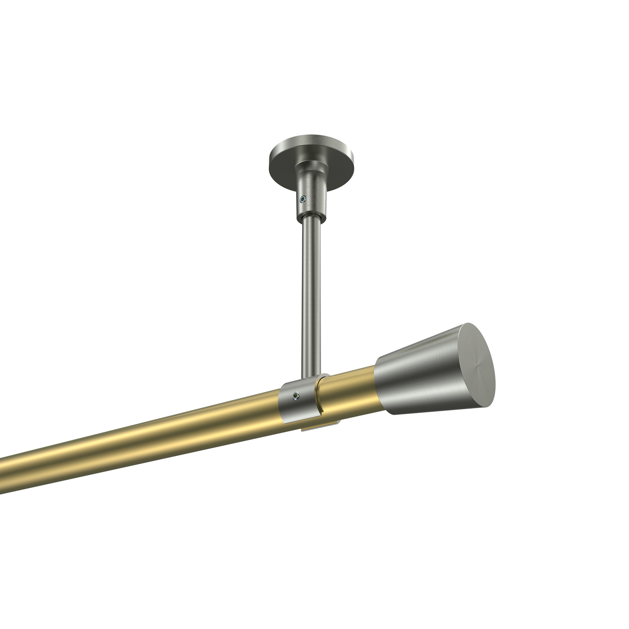 Vorhangstange (Deckenanbringung) Messing-Optik / Edelstahl-Optik, Metall 20 mm Ø Sonette Sitra