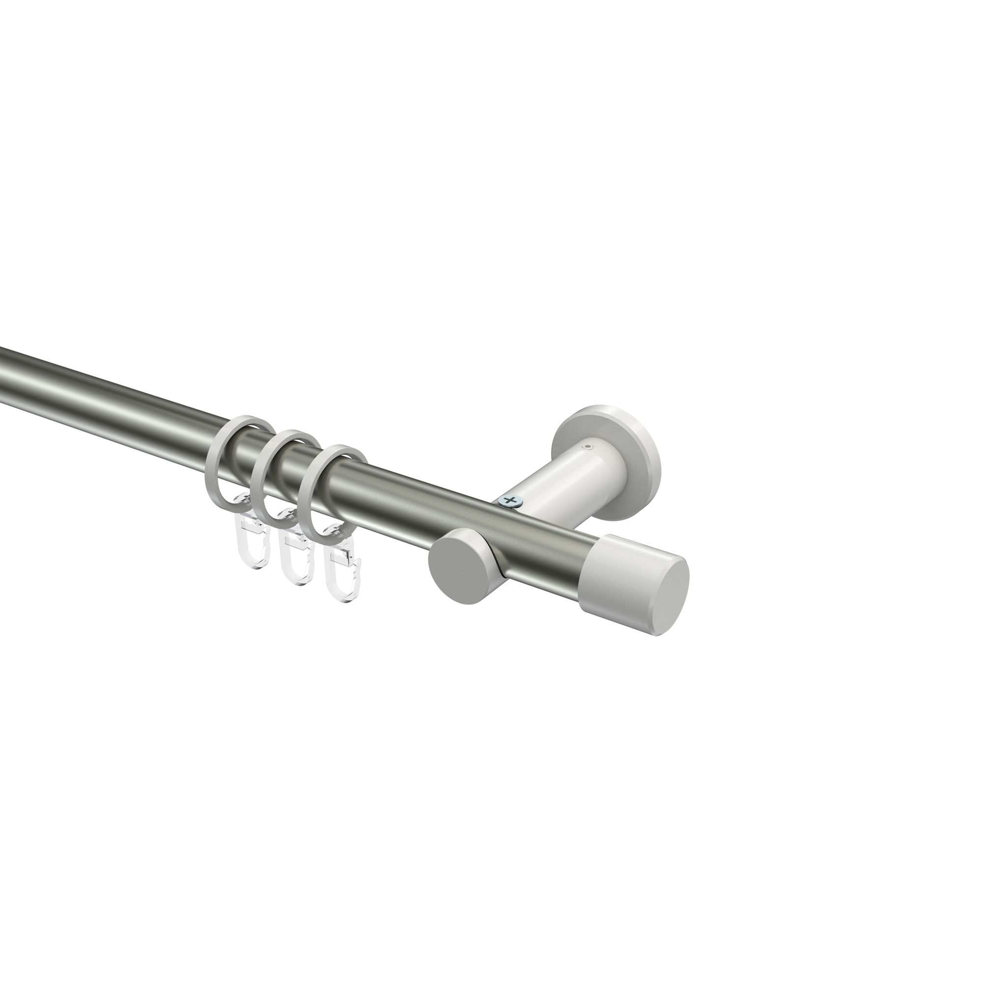 Stilgarnitur Edelstahl-Optik / Weiß, Metall 20 mm Ø Platon Santo