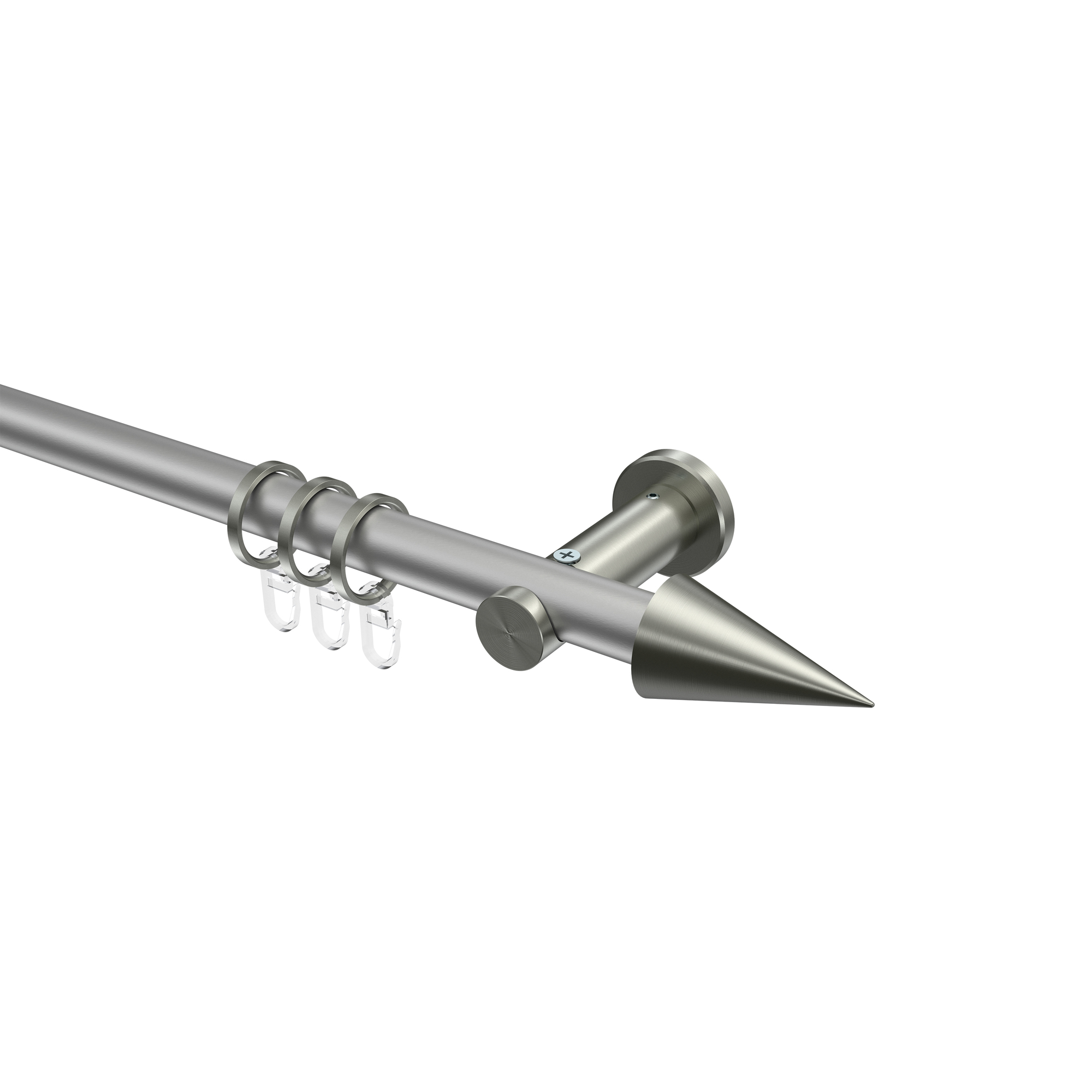 Gardinenstange Silbergrau / Edelstahl-Optik, Metall 20 mm Ø Platon Savio