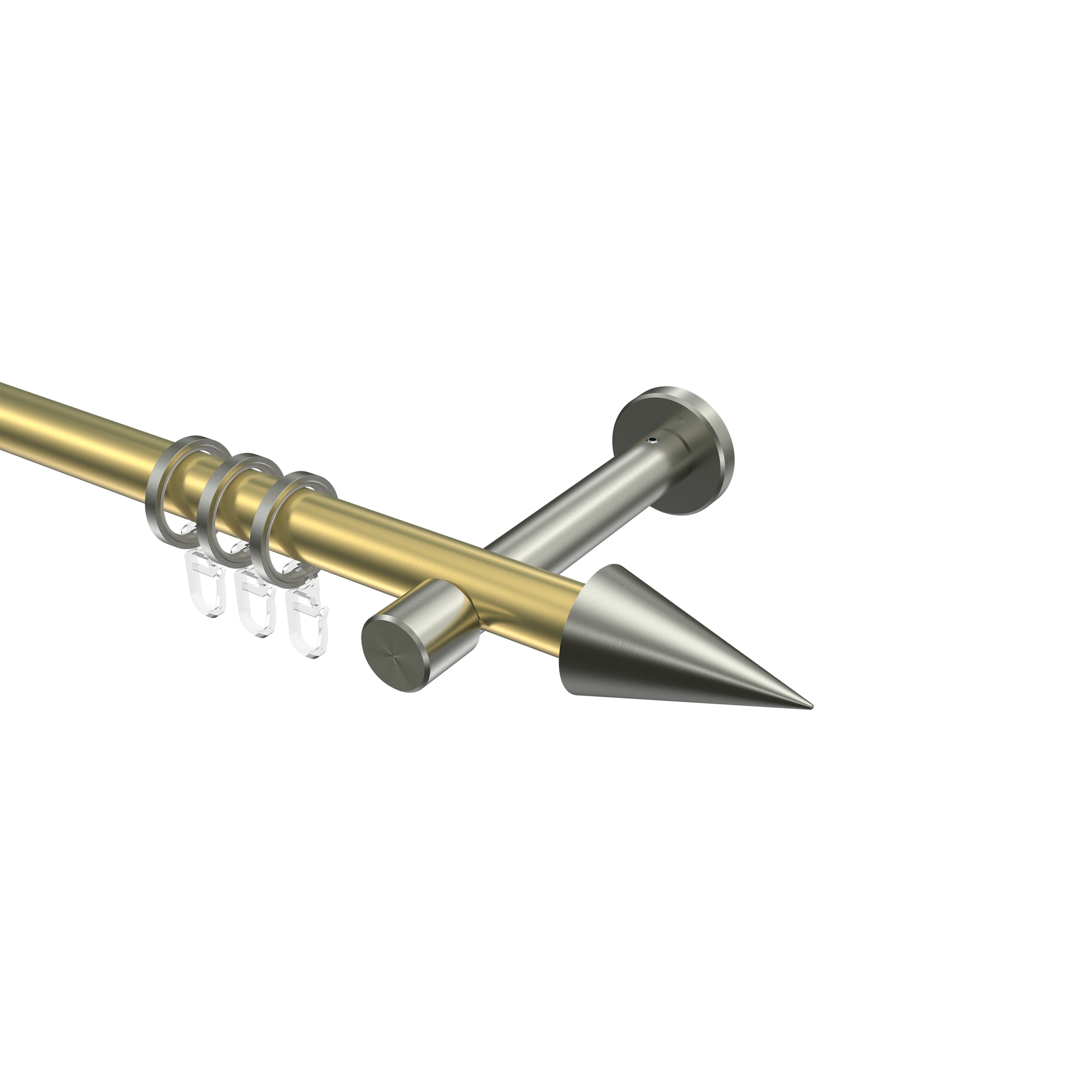 Gardinenstangen Messing-Optik / Edelstahl-Optik 20 mm Ø Prestige Savio