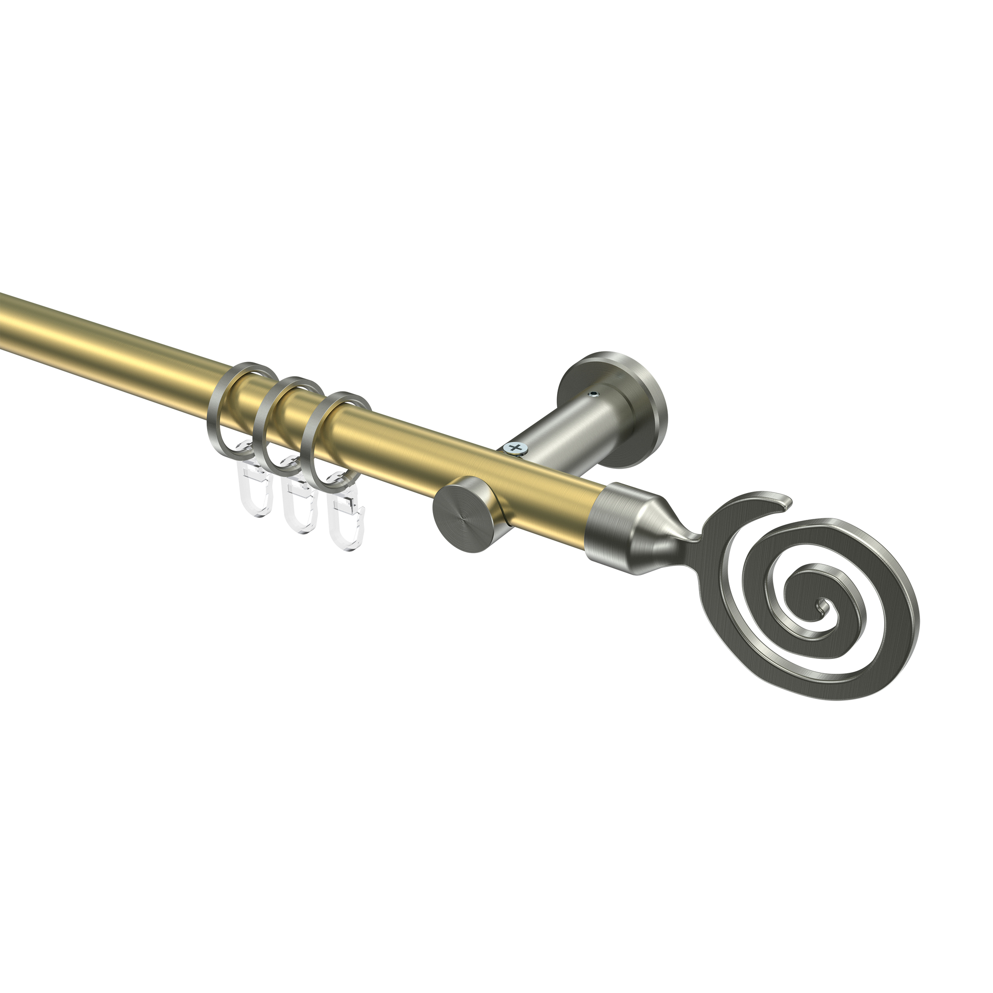 Vorhangstangen Messing-Optik / Edelstahl-Optik 20 mm Ø Platon Galaxa