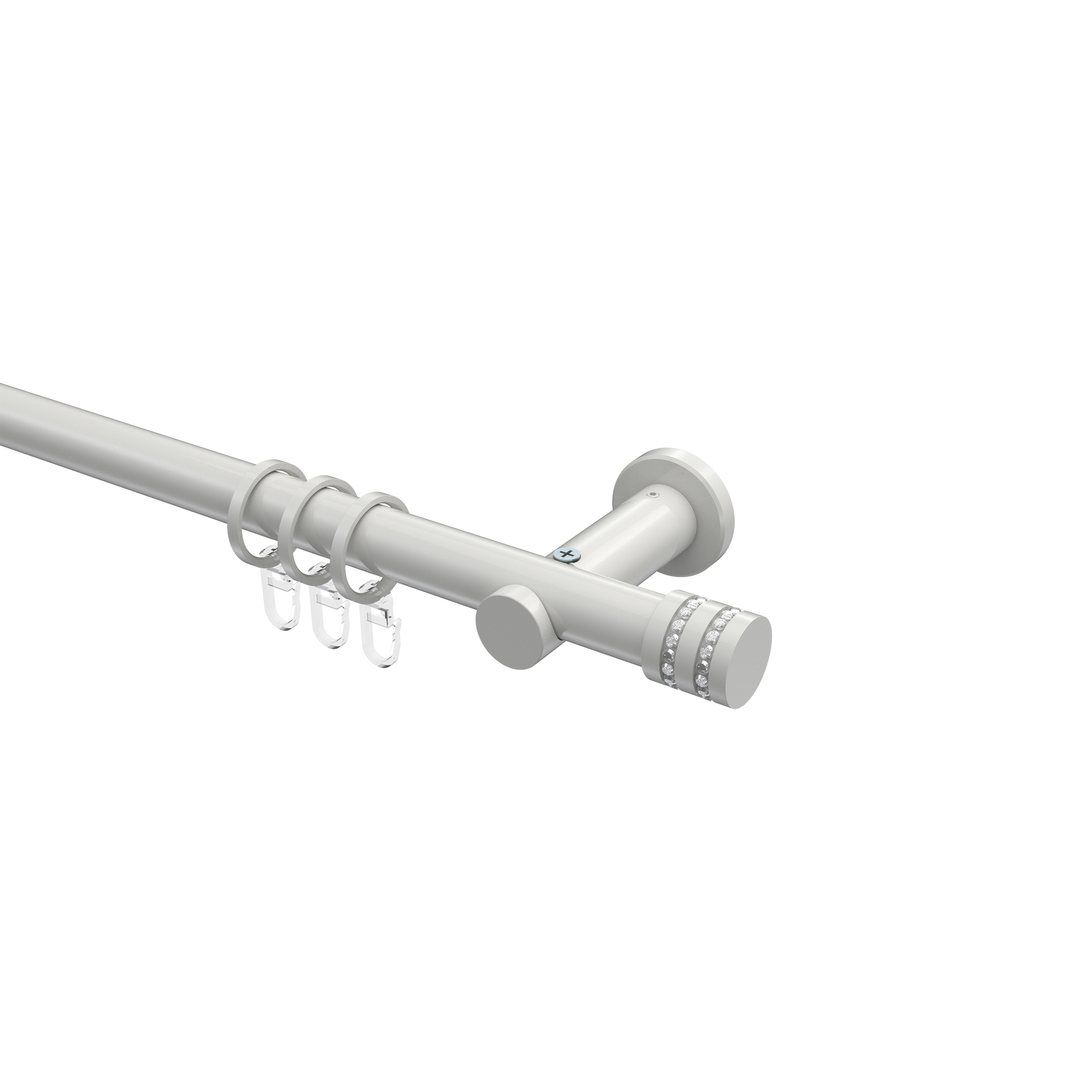 Vorhangstange Weiß, Metall 20 mm Ø Platon Estana