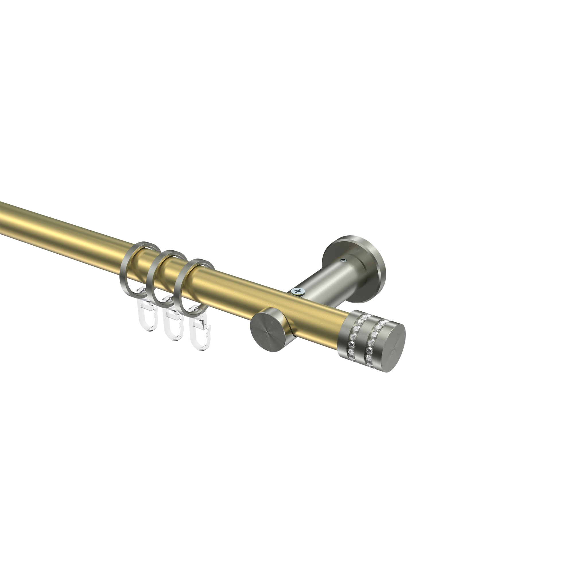 Gardinenstangen Messing-Optik / Edelstahl-Optik 20 mm Ø Platon Estana