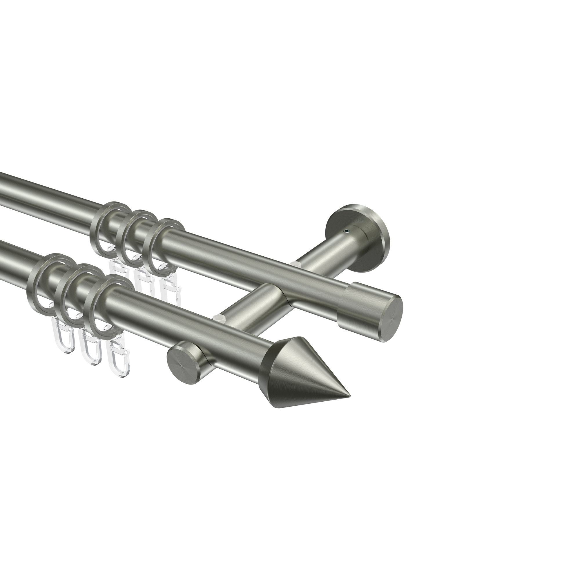 Gardinenstange Edelstahl V2A zweiläufig 20 mm Ø Trend Sirius