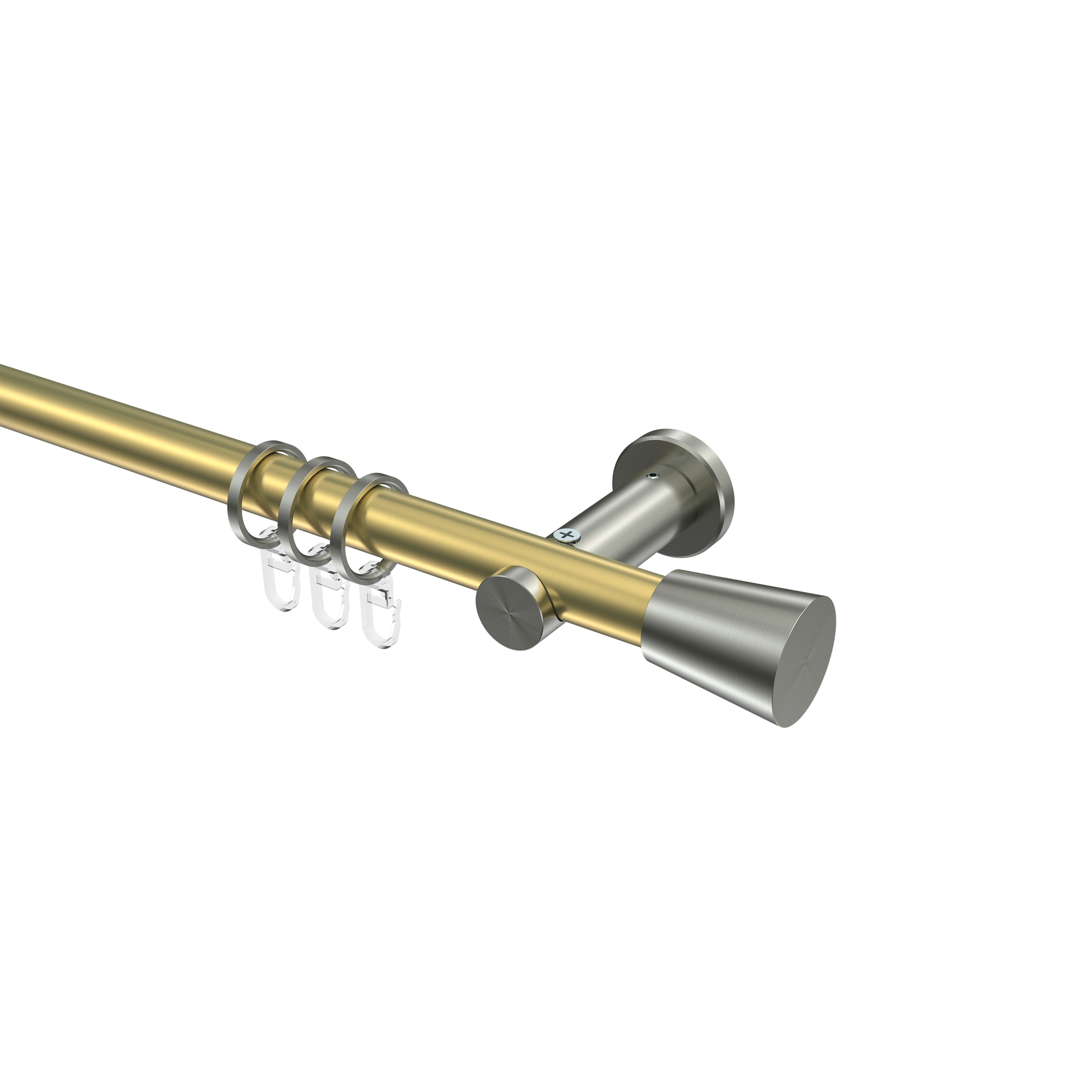 Gardinenstangen Messing-Optik / Edelstahl-Optik 20 mm Ø Platon Sitra